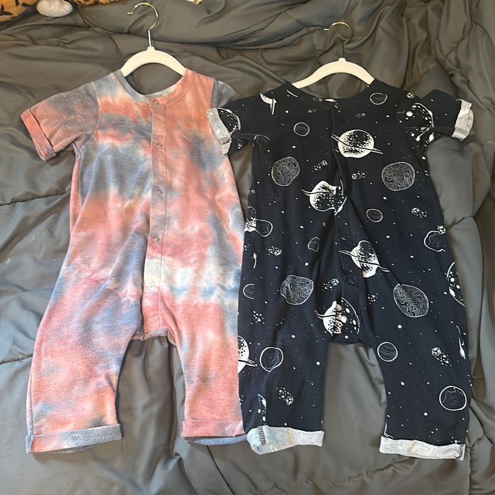 Lot of two rompers by best day ever kids size 3T